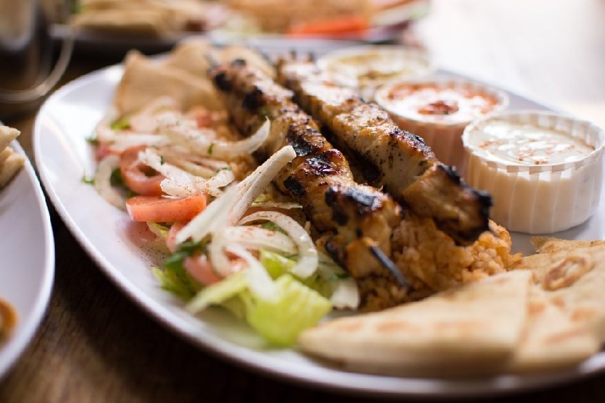 Souvlaki, Greek food, Greek Salad